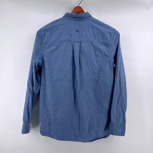 FatFace Men's Blue Chambray Button Down Long Sleeve Tall Size L Shirt - Picture 3 of 11